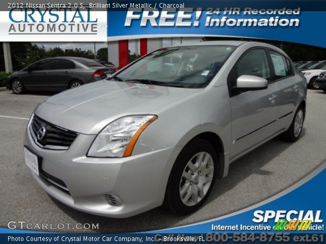 2012 Nissan Sentra 2.0 S in Brilliant Silver Metallic