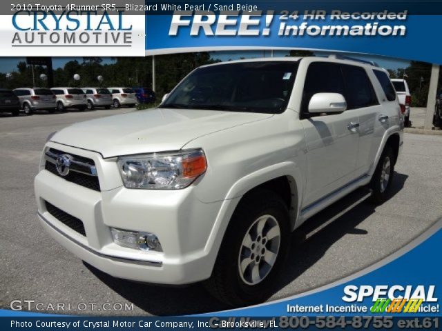 2010 Toyota 4Runner SR5 in Blizzard White Pearl