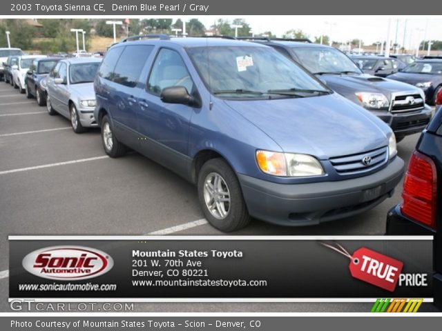 2003 Toyota Sienna CE in Denim Blue Pearl