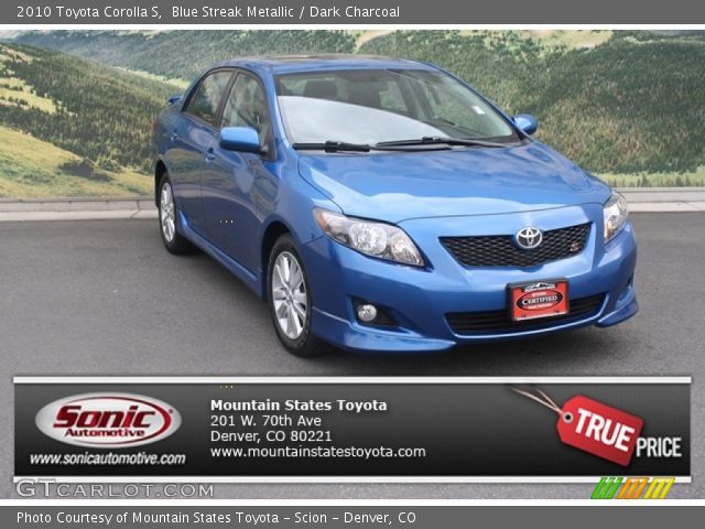 2010 Toyota Corolla S in Blue Streak Metallic