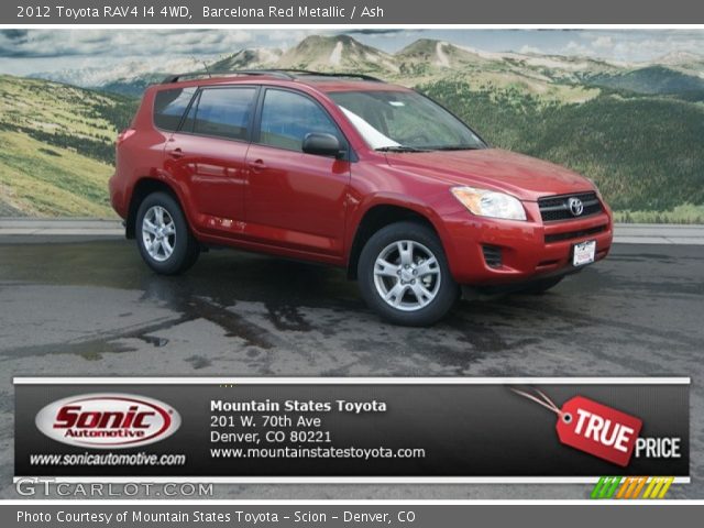 2012 Toyota RAV4 I4 4WD in Barcelona Red Metallic
