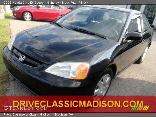 2002 Honda Civic EX Coupe in Nighthawk Black Pearl