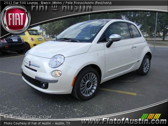 2012 Fiat 500 Lounge in Bianco (White)