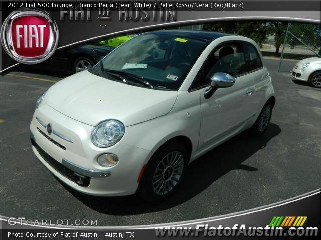 2012 Fiat 500 Lounge in Bianco Perla (Pearl White)