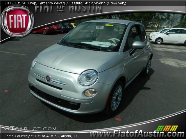 2012 Fiat 500 Pop in Argento (Silver)