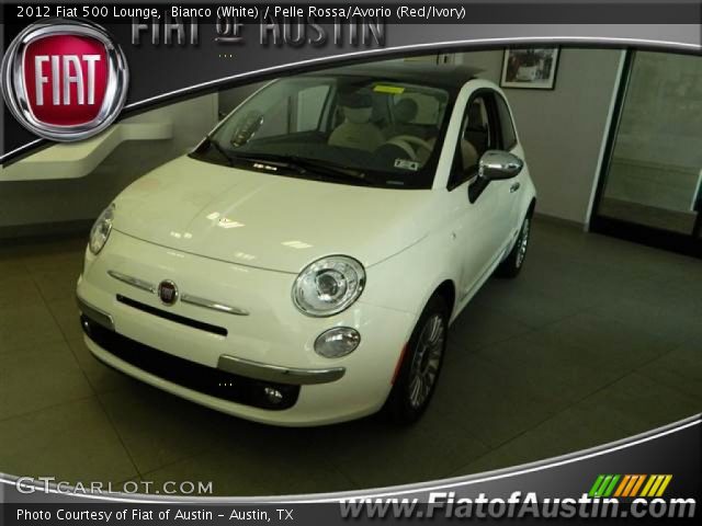 2012 Fiat 500 Lounge in Bianco (White)