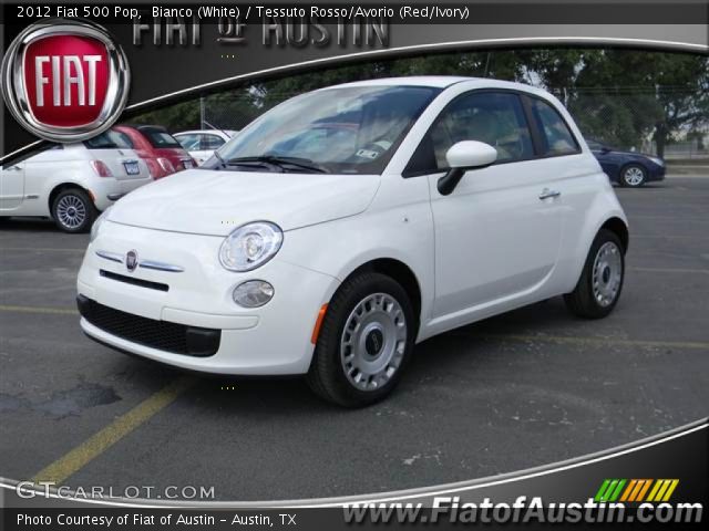 2012 Fiat 500 Pop in Bianco (White)