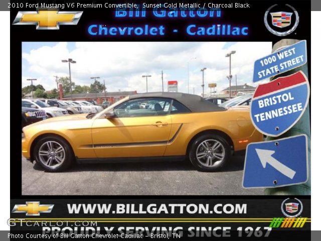 2010 Ford Mustang V6 Premium Convertible in Sunset Gold Metallic