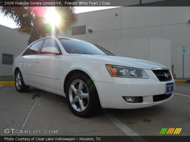 2008 Hyundai Sonata Limited V6 in Powder White Pearl