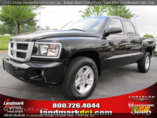 2011 Dodge Dakota Big Horn Crew Cab in Brilliant Black Crystal Pearl