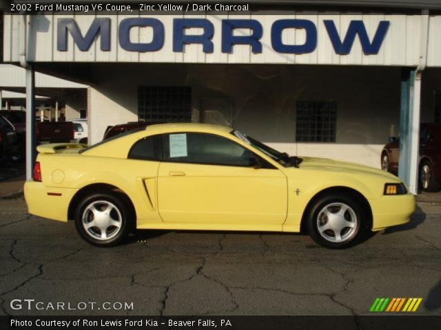 2002 Ford Mustang V6 Coupe in Zinc Yellow