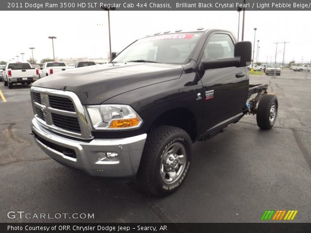 2011 Dodge Ram 3500 HD SLT Regular Cab 4x4 Chassis in Brilliant Black Crystal Pearl