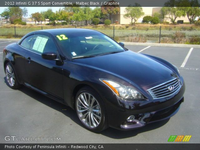 2012 Infiniti G 37 S Sport Convertible in Malbec Black
