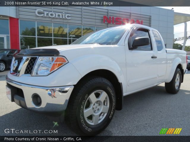 2008 Nissan Frontier SE V6 King Cab in Avalanche White