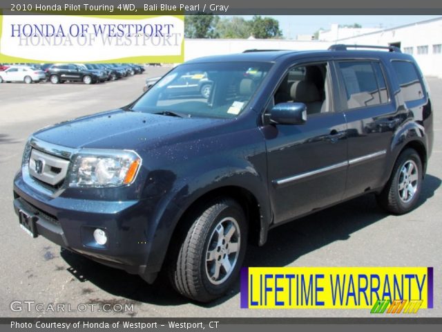 Bali Blue Pearl 2010 Honda Pilot Touring 4wd Gray Interior