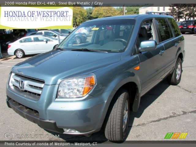 2008 Honda Pilot EX-L 4WD in Steel Blue Metallic