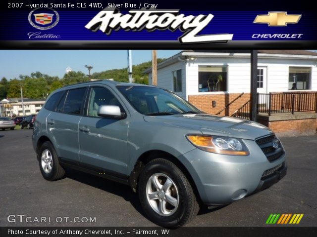 2007 Hyundai Santa Fe GLS 4WD in Silver Blue