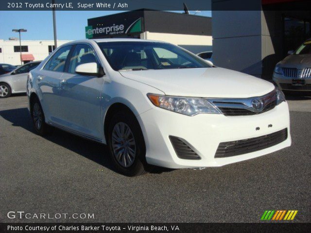 2012 Toyota Camry LE in Super White