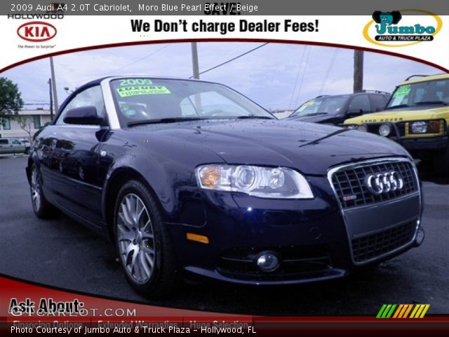 2009 Audi A4 2.0T Cabriolet in Moro Blue Pearl Effect