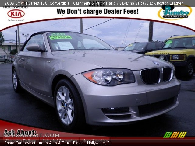 2009 BMW 1 Series 128i Convertible in Cashmere Silver Metallic