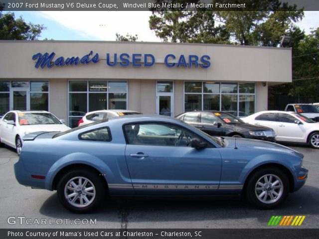 2007 Ford Mustang V6 Deluxe Coupe in Windveil Blue Metallic