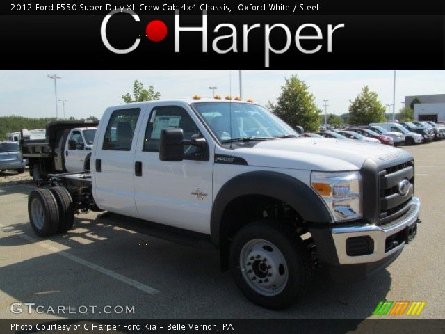 2012 Ford F550 Super Duty XL Crew Cab 4x4 Chassis in Oxford White