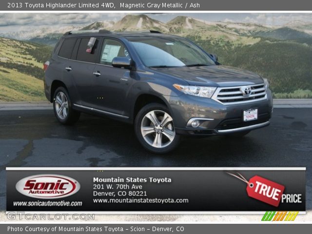 2013 Toyota Highlander Limited 4WD in Magnetic Gray Metallic