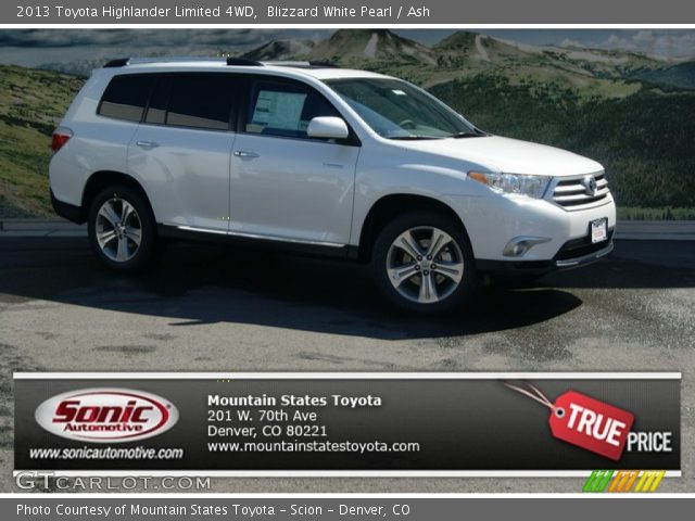 2013 Toyota Highlander Limited 4WD in Blizzard White Pearl