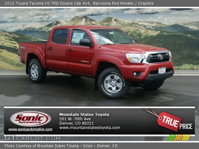 2013 Toyota Tacoma V6 TRD Double Cab 4x4 in Barcelona Red Metallic