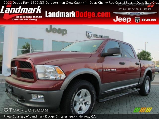 2011 Dodge Ram 1500 SLT Outdoorsman Crew Cab 4x4 in Deep Cherry Red Crystal Pearl