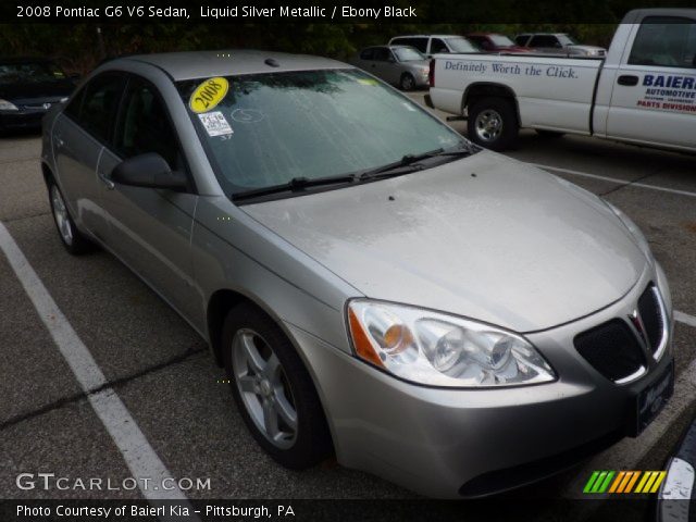 2008 Pontiac G6 V6 Sedan in Liquid Silver Metallic