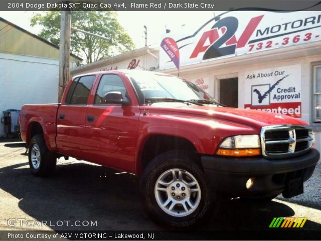 2004 Dodge Dakota SXT Quad Cab 4x4 in Flame Red
