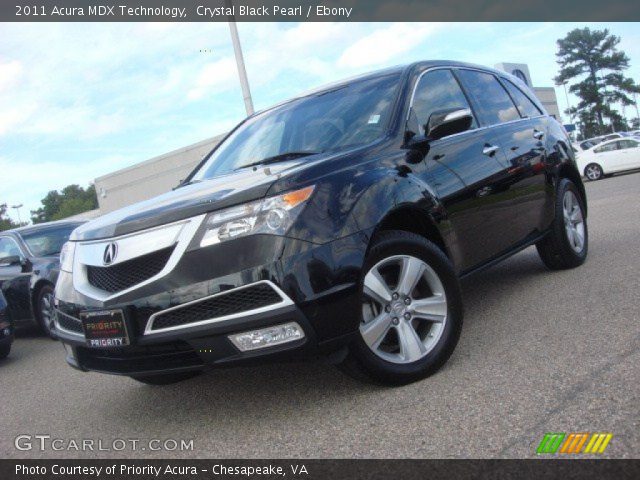 2011 Acura MDX Technology in Crystal Black Pearl