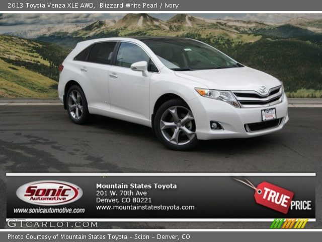 2013 Toyota Venza XLE AWD in Blizzard White Pearl