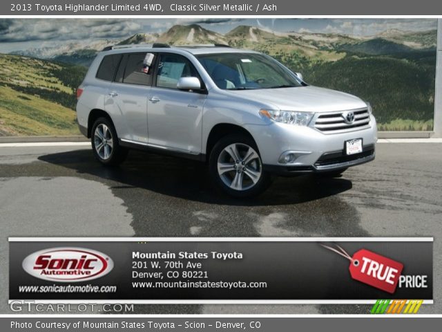 2013 Toyota Highlander Limited 4WD in Classic Silver Metallic