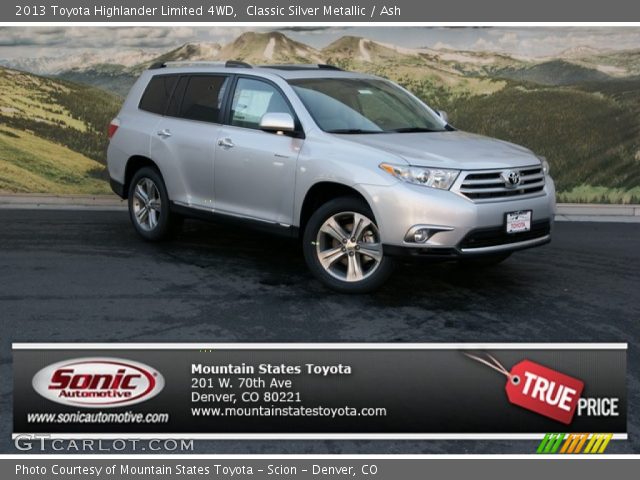 2013 Toyota Highlander Limited 4WD in Classic Silver Metallic