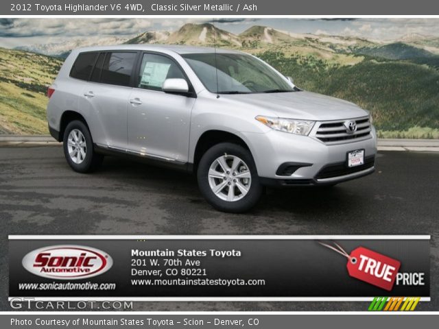 2012 Toyota Highlander V6 4WD in Classic Silver Metallic