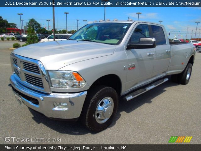 2011 Dodge Ram 3500 HD Big Horn Crew Cab 4x4 Dually in Bright Silver Metallic