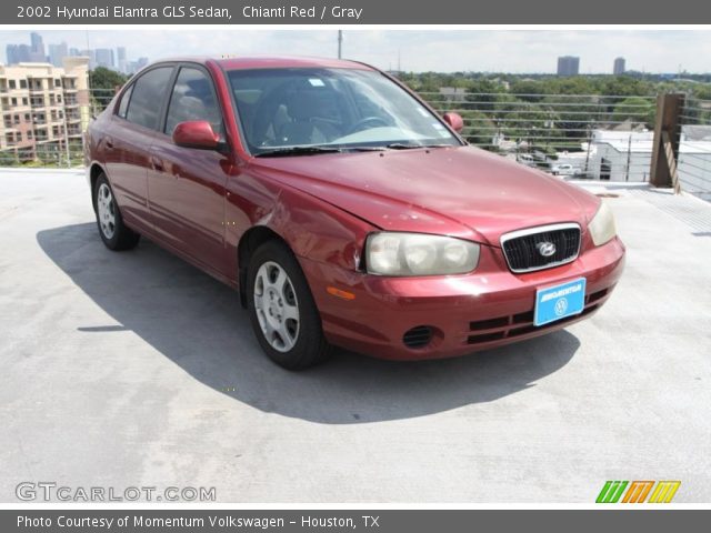 2002 Hyundai Elantra GLS Sedan in Chianti Red