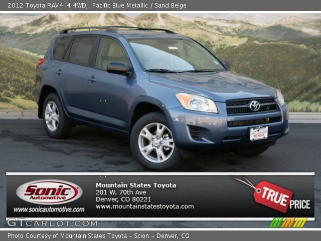 2012 Toyota RAV4 I4 4WD in Pacific Blue Metallic