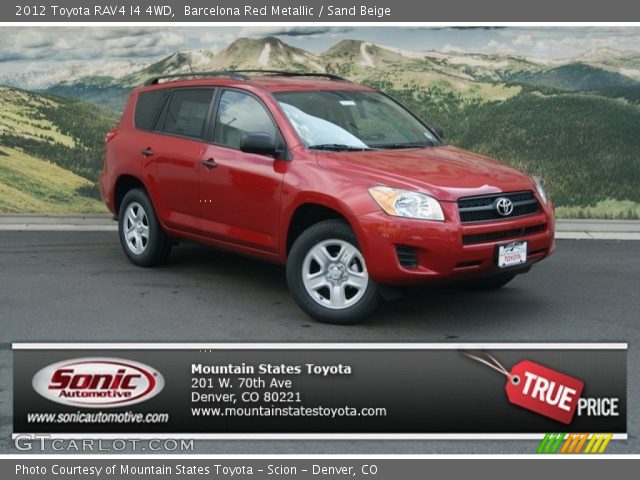 2012 Toyota RAV4 I4 4WD in Barcelona Red Metallic