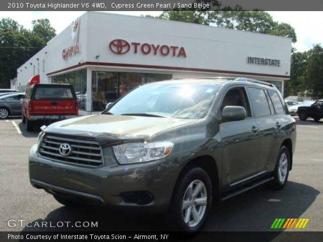 2010 Toyota Highlander V6 4WD in Cypress Green Pearl