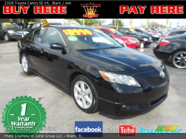 2008 black toyota camry se #6 2008 black toyota camry se #6