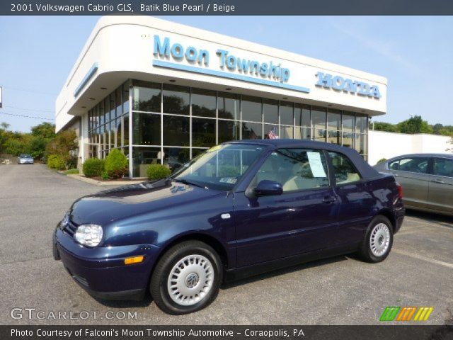 2001 Volkswagen Cabrio GLS in Batik Blue Pearl