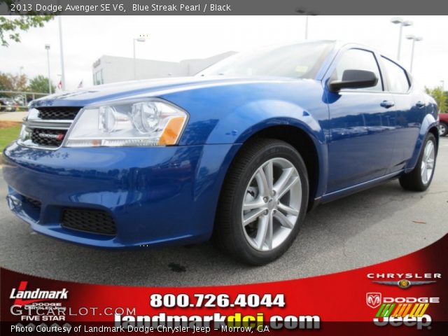 2013 Dodge Avenger SE V6 in Blue Streak Pearl