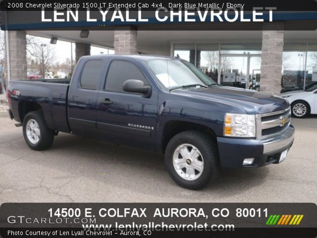 2008 Chevrolet Silverado 1500 LT Extended Cab 4x4 in Dark Blue Metallic