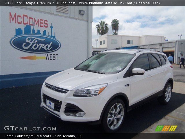 2013 Ford Escape Titanium 2.0L EcoBoost in White Platinum Metallic Tri-Coat