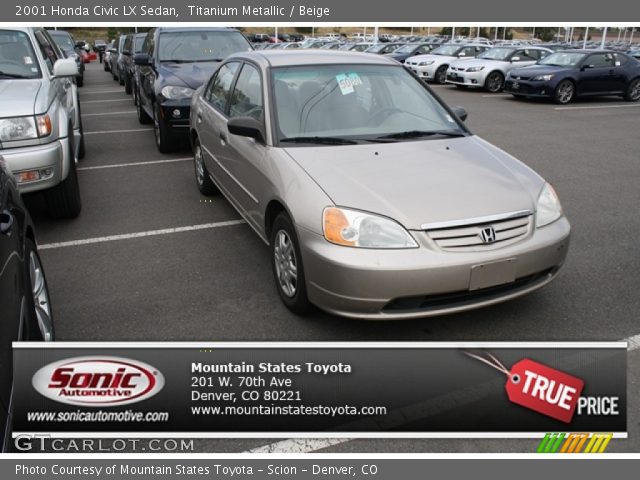2001 Honda Civic LX Sedan in Titanium Metallic