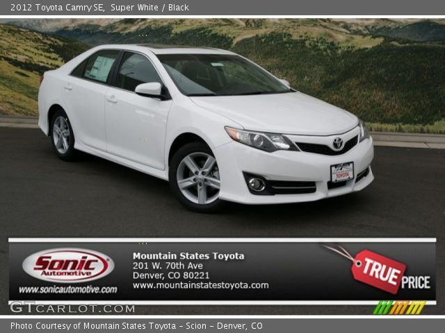2012 Toyota Camry SE in Super White
