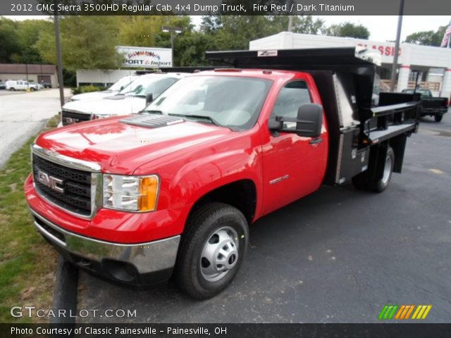 2012 GMC Sierra 3500HD Regular Cab 4x4 Dump Truck in Fire Red